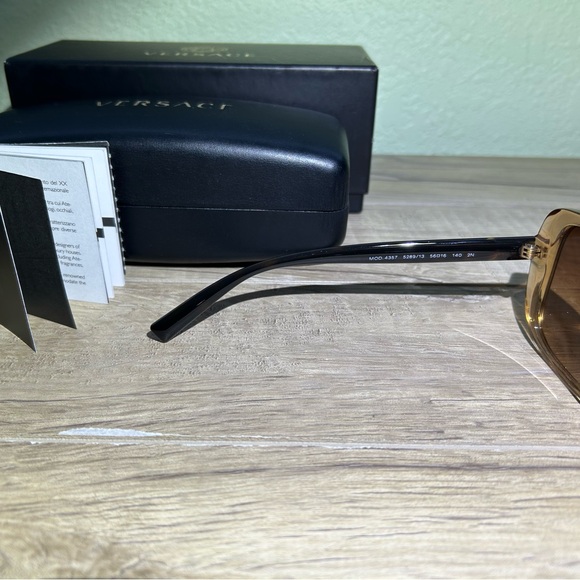 Versace Brown and Black Sunglasses - Picture 3 of 9